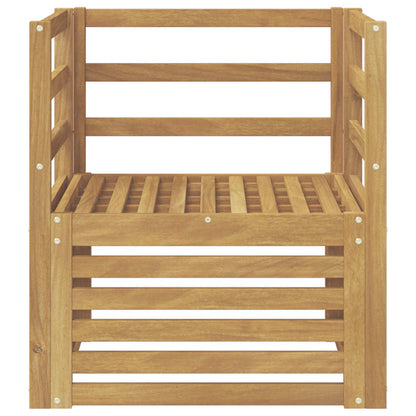 vidaXL Outdoor Sofa Solid Acacia Wood White