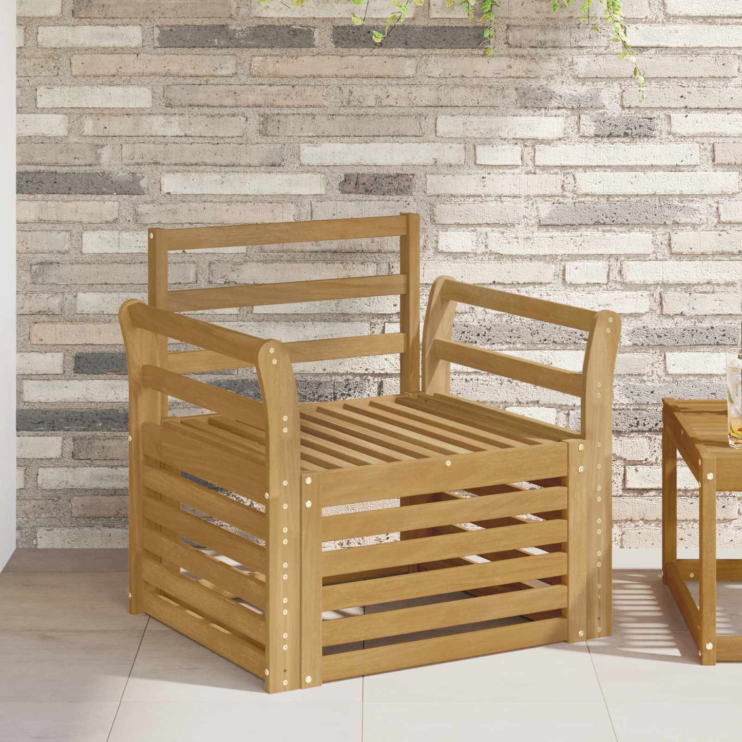 vidaXL Outdoor Sofa Set Solid Acacia Wood White