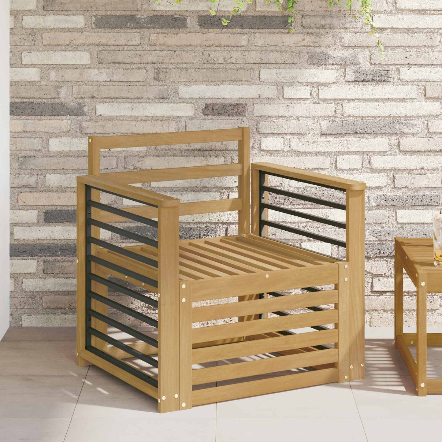 vidaXL Outdoor Sofa Set Solid Acacia Wood White
