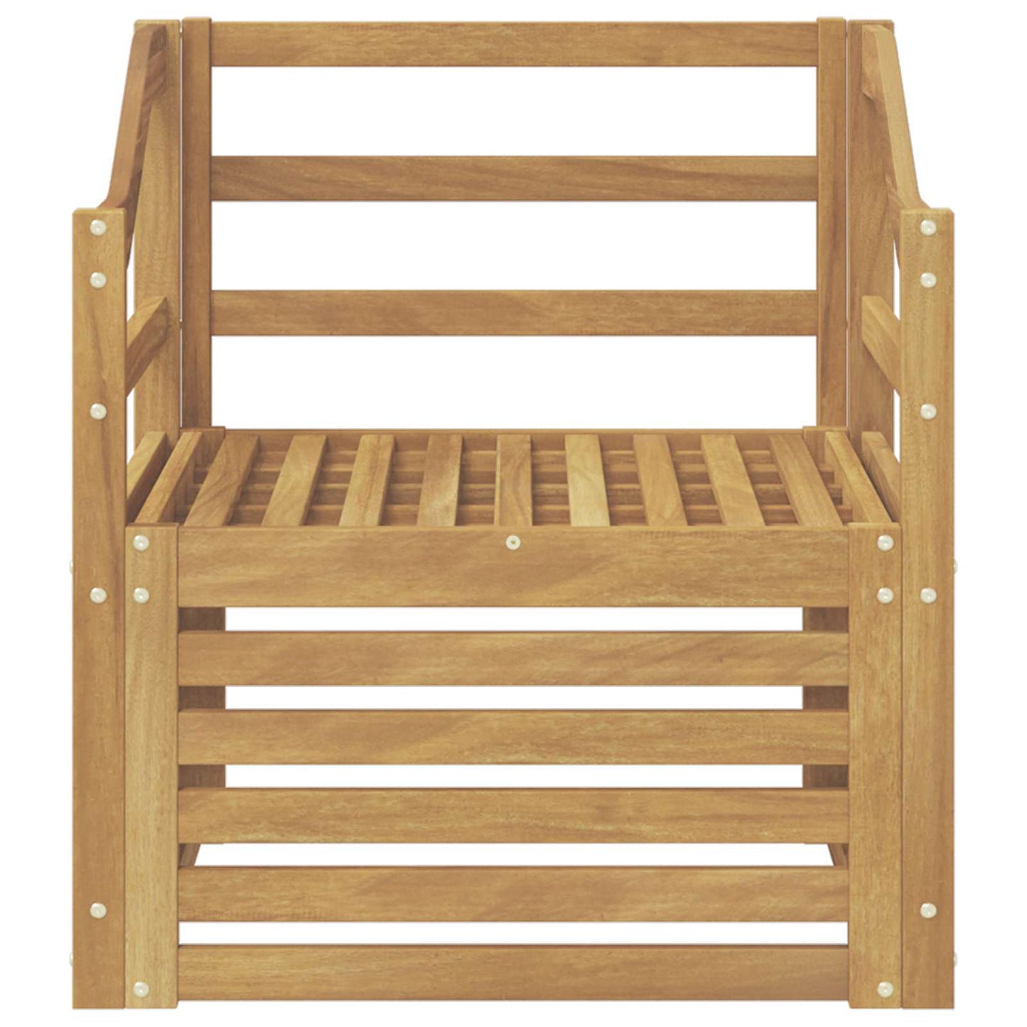 vidaXL Outdoor Sofa Solid Acacia Wood White