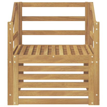 vidaXL Outdoor Sofa Solid Acacia Wood White