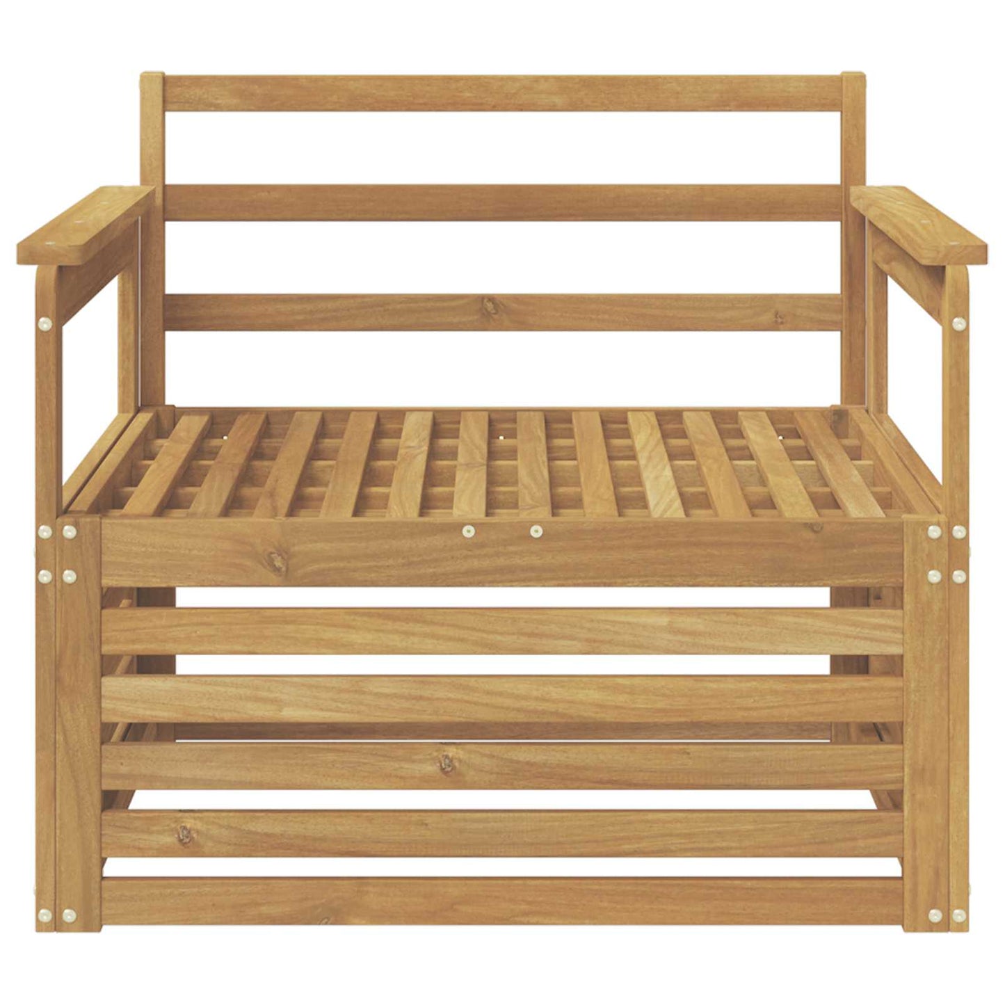 vidaXL Outdoor Sofa Solid Acacia Wood White