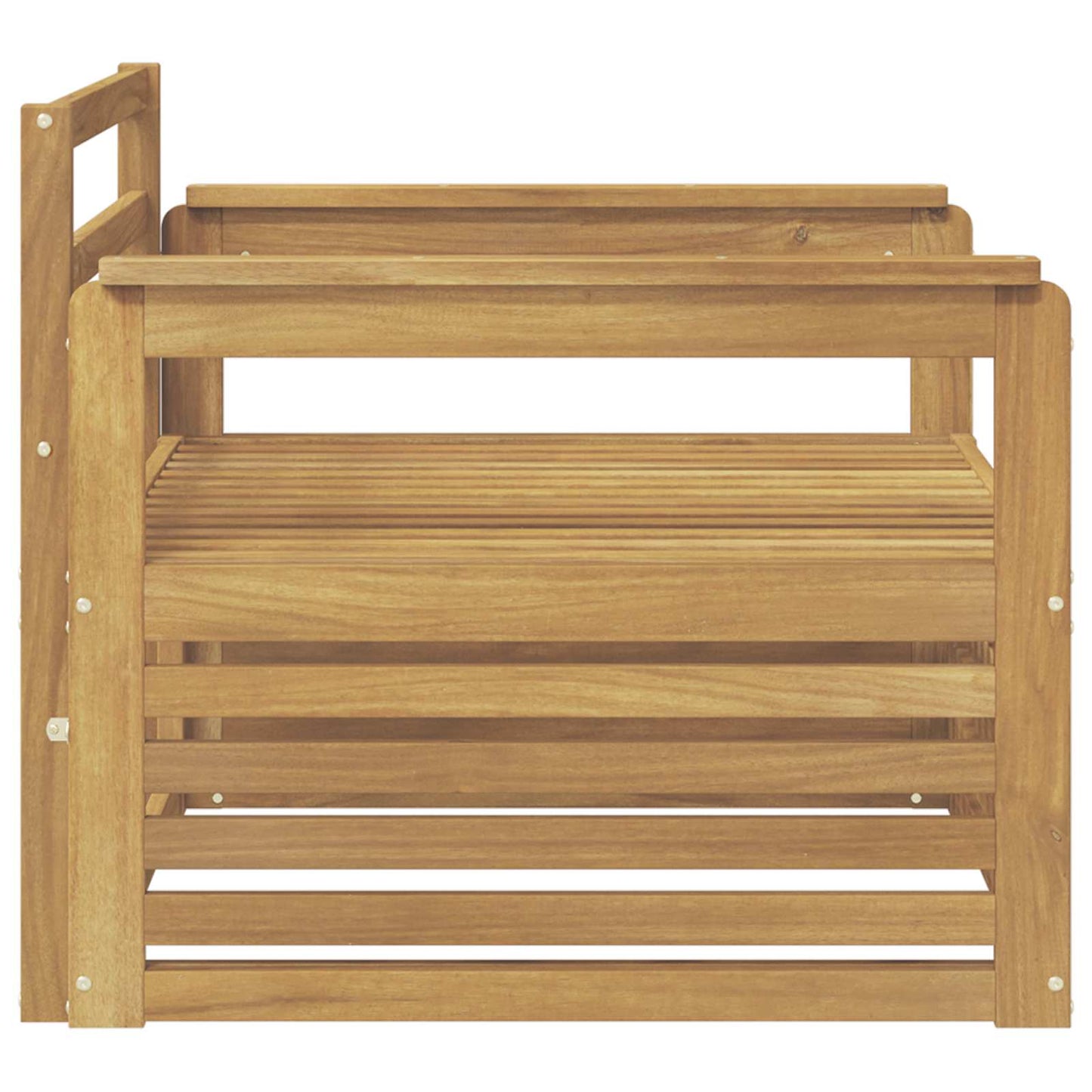 vidaXL Outdoor Sofa Solid Acacia Wood White