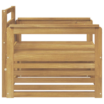 vidaXL Outdoor Sofa Solid Acacia Wood White