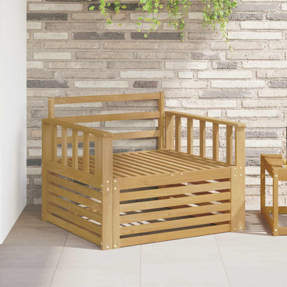 vidaXL Outdoor Sofa Solid Acacia Wood White