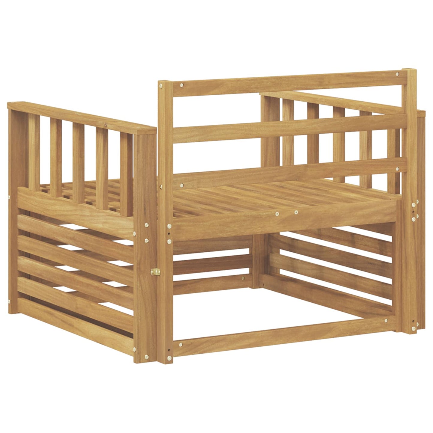 vidaXL Outdoor Sofa Solid Acacia Wood White