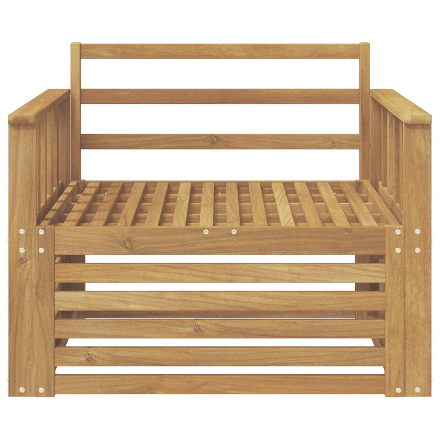 vidaXL Outdoor Sofa Solid Acacia Wood White