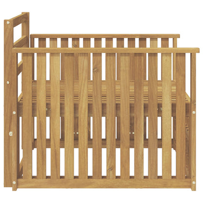 vidaXL Outdoor Sofa Solid Acacia Wood White