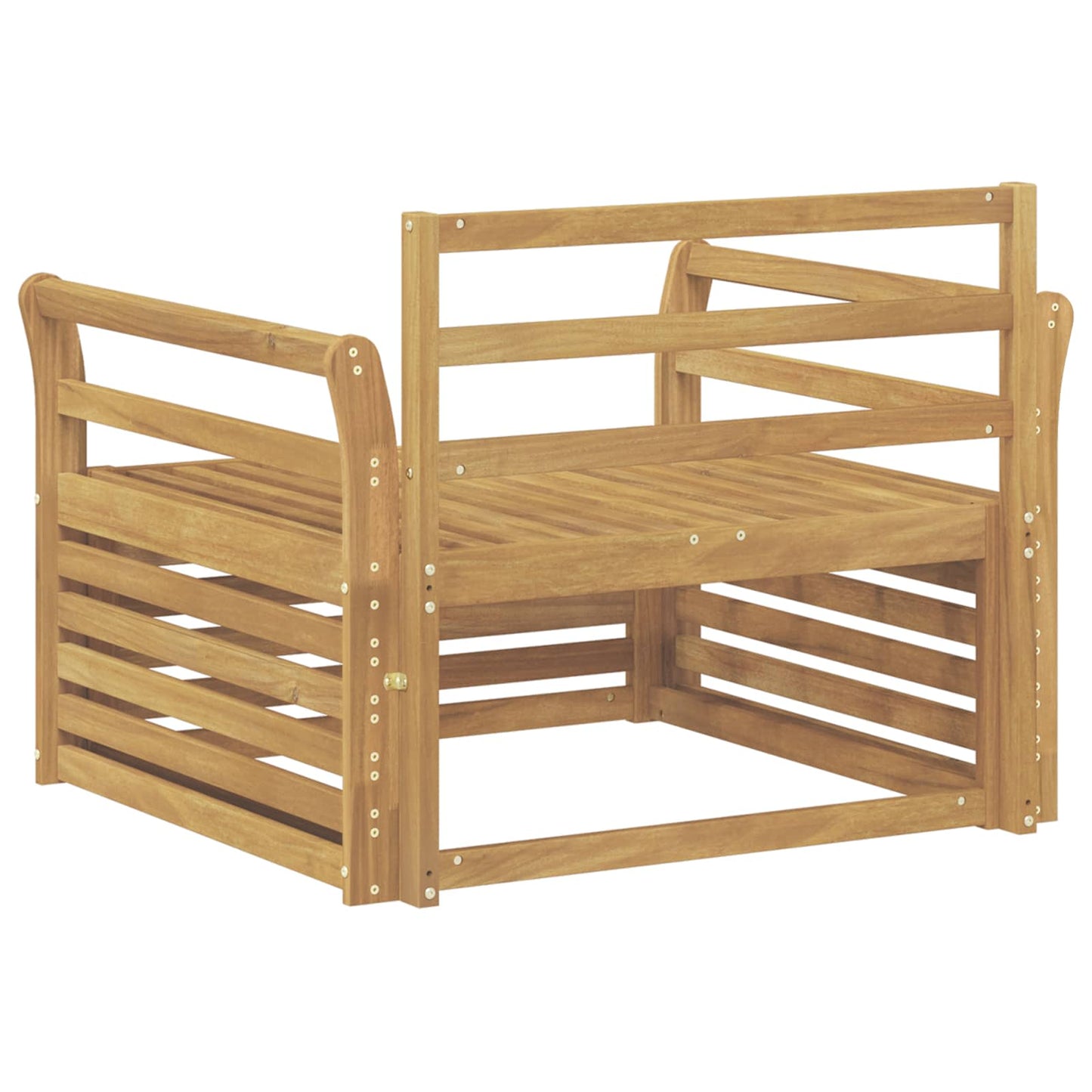 vidaXL Outdoor Sofa Solid Acacia Wood White