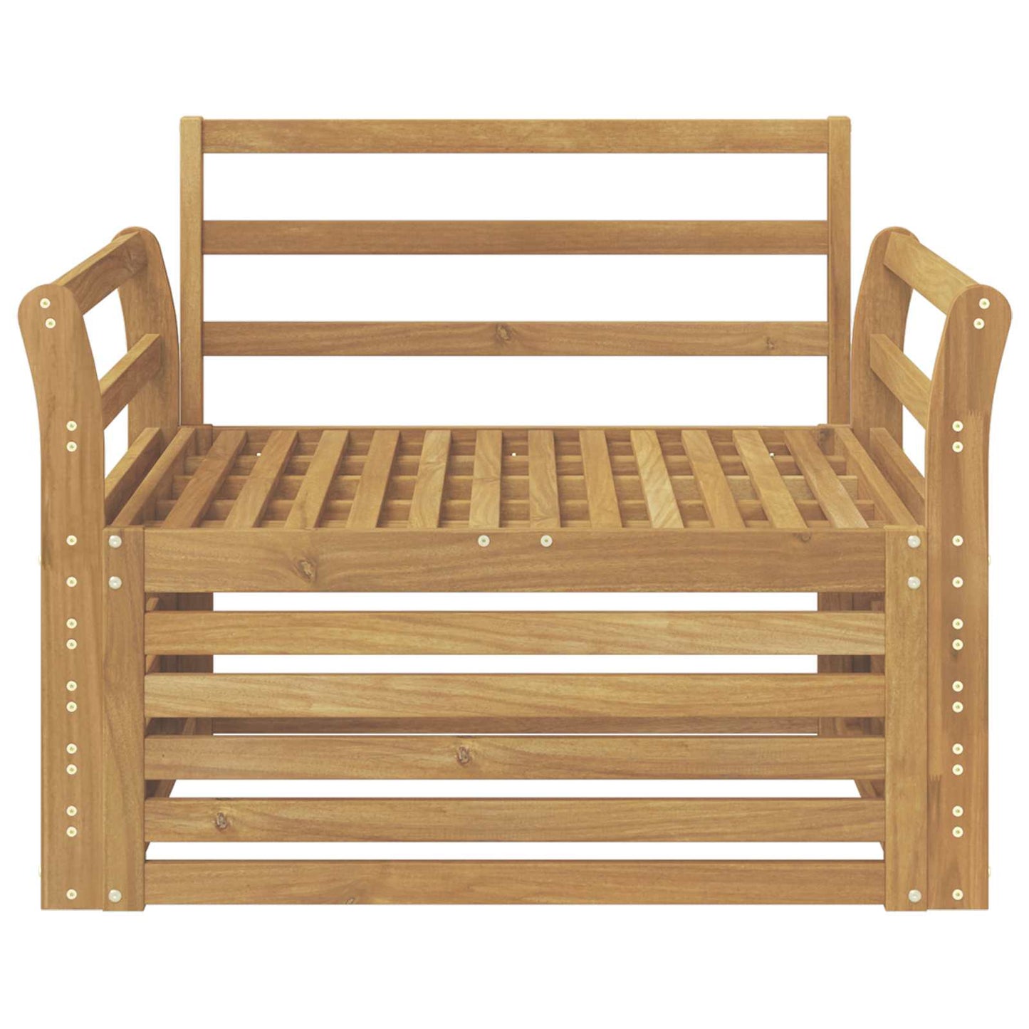 vidaXL Outdoor Sofa Solid Acacia Wood White