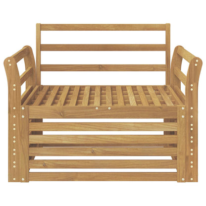 vidaXL Outdoor Sofa Solid Acacia Wood White