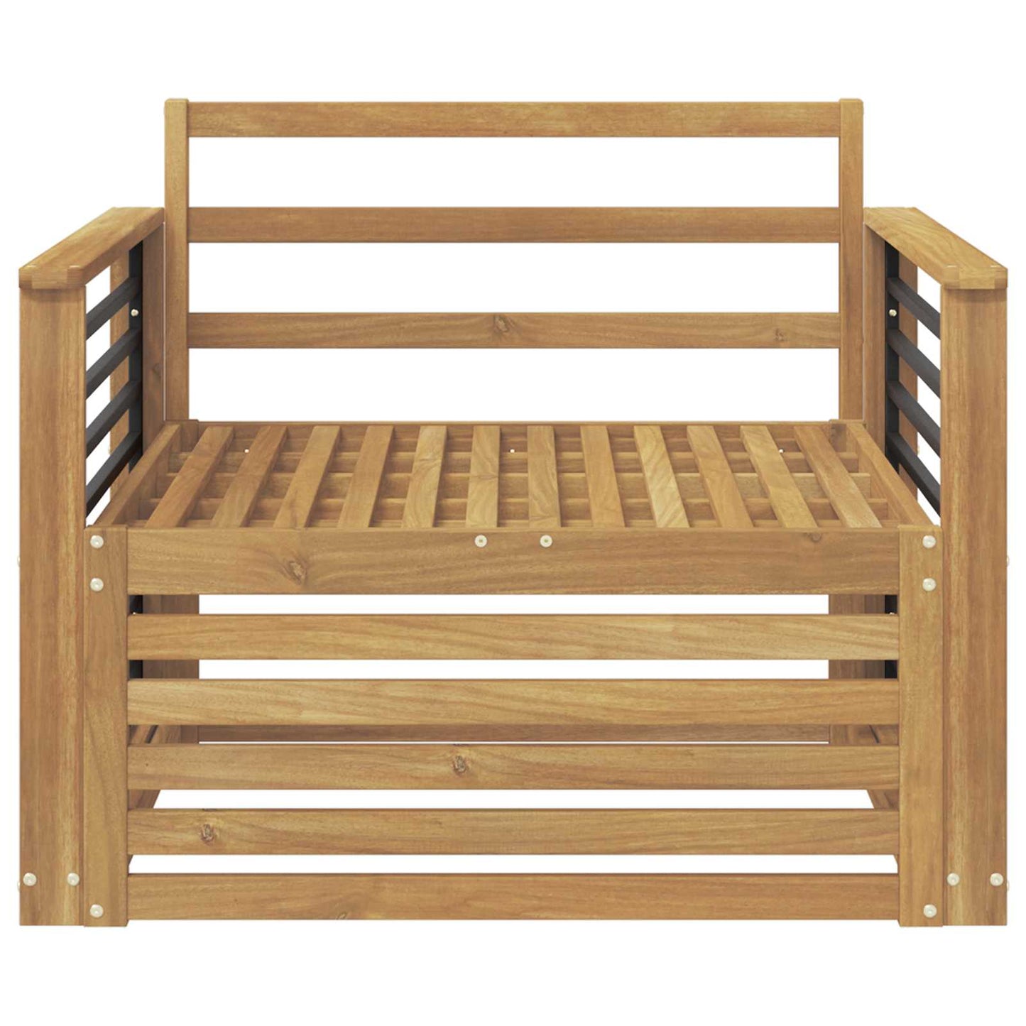 vidaXL Outdoor Sofa Solid Acacia Wood White