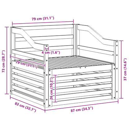 vidaXL Outdoor Sofa White