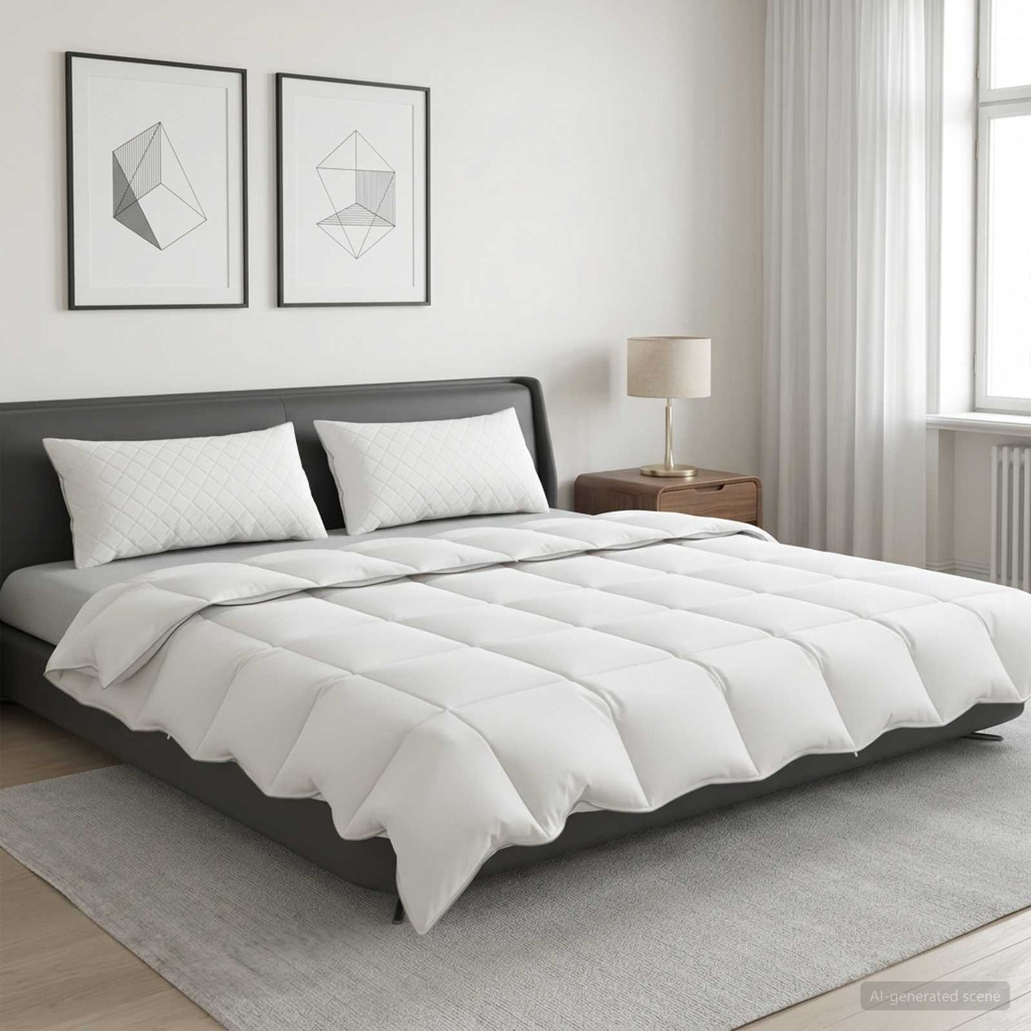 vidaXL Duvet FULDA 200 x 240 cm Summer 100 GSM 90% Goose Down White