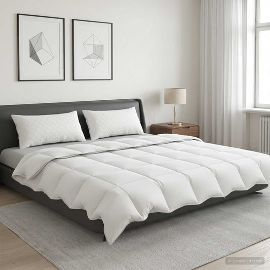 vidaXL Duvet FULDA 220 x 260 cm Summer 100 GSM 90% Goose Down White