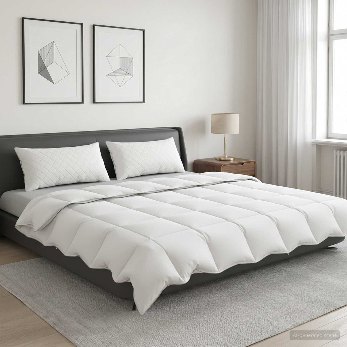 vidaXL Duvet FULDA 240 x 260 cm Summer 100 GSM 90% Goose Down White