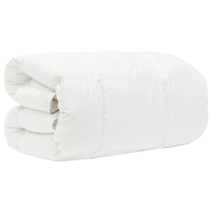 vidaXL Duvet FULDA 135 x 200 cm 4 Seasons 210 GSM 90% Goose Down White
