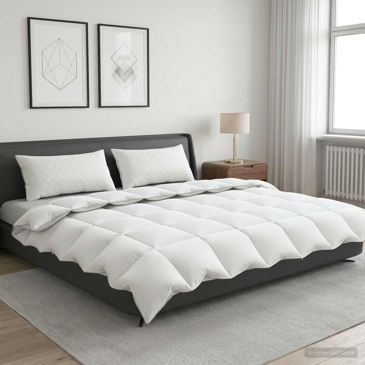 vidaXL Duvet FULDA 240 x 260 cm Winter 300 GSM 90% Goose Down White