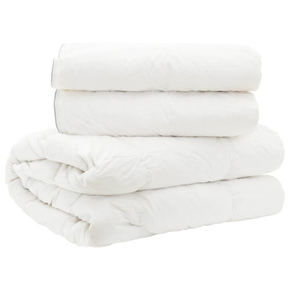 vidaXL Duvet FULDA 220 x 260 cm 4 Seasons 310 GSM 90% Goose Down White