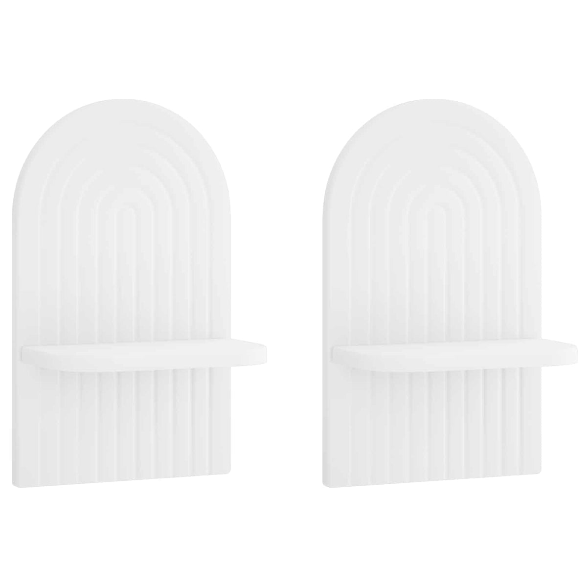 vidaXL Wall Shelf 2 pcs White 23 x 13.5 x 37.5 cm Engineered Wood