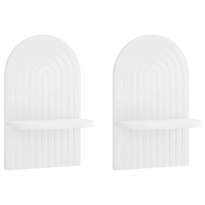 vidaXL Wall Shelf 2 pcs White 23 x 13.5 x 37.5 cm Engineered Wood