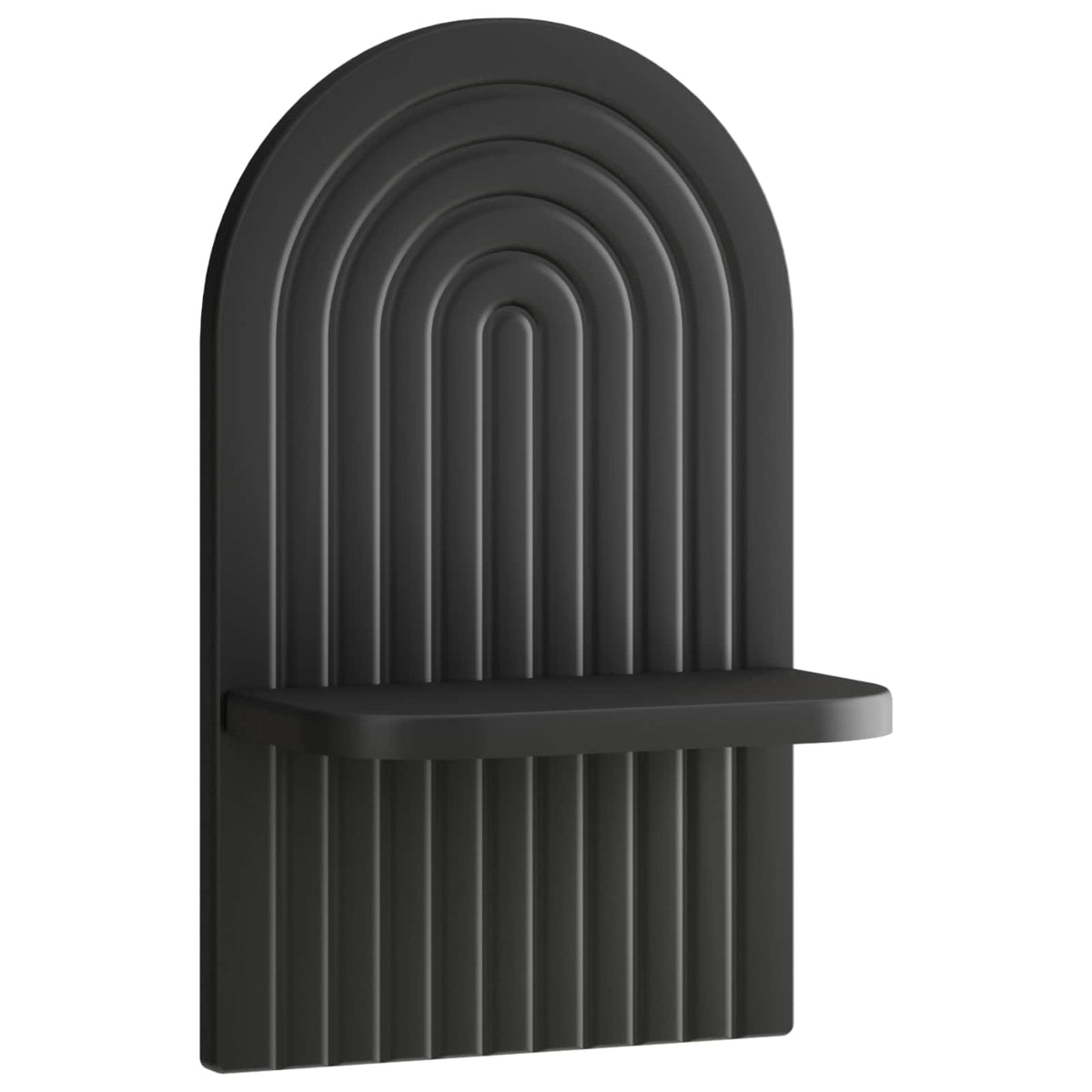 vidaXL Wall Shelf 2 pcs Black 23 x 13.5 x 37.5 cm Engineered Wood