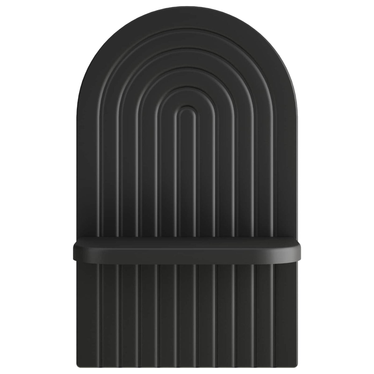 vidaXL Wall Shelf 2 pcs Black 23 x 13.5 x 37.5 cm Engineered Wood
