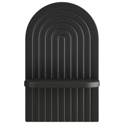vidaXL Wall Shelf 2 pcs Black 23 x 13.5 x 37.5 cm Engineered Wood