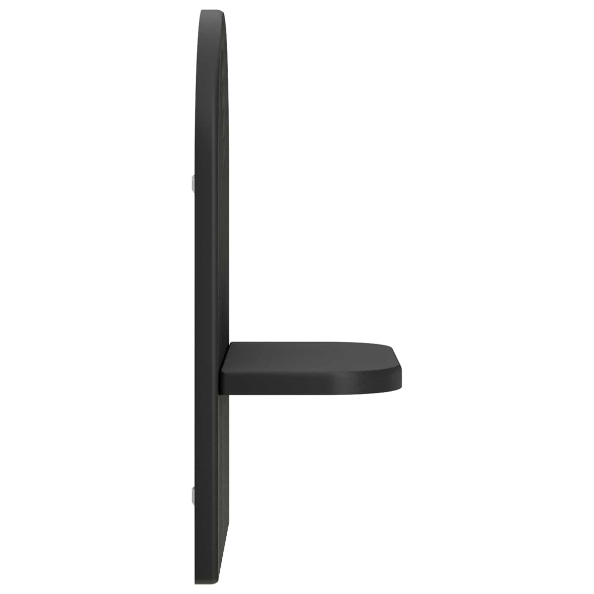 vidaXL Wall Shelf 2 pcs Black 23 x 13.5 x 37.5 cm Engineered Wood