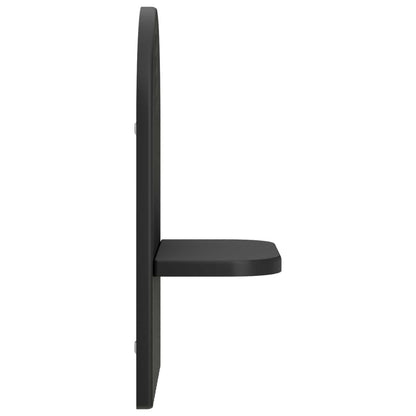 vidaXL Wall Shelf 2 pcs Black 23 x 13.5 x 37.5 cm Engineered Wood