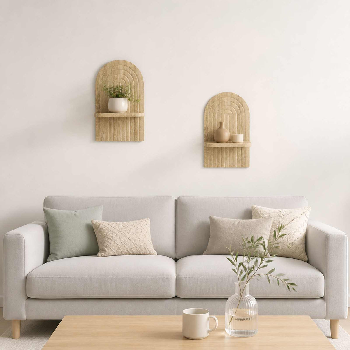 vidaXL Wall Shelf 2 pcs Sonoma Oak 23 x 13.5 x 37.5 cm Engineered Wood