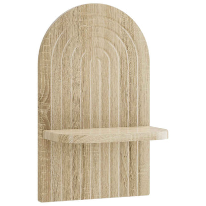 vidaXL Wall Shelf 2 pcs Sonoma Oak 23 x 13.5 x 37.5 cm Engineered Wood
