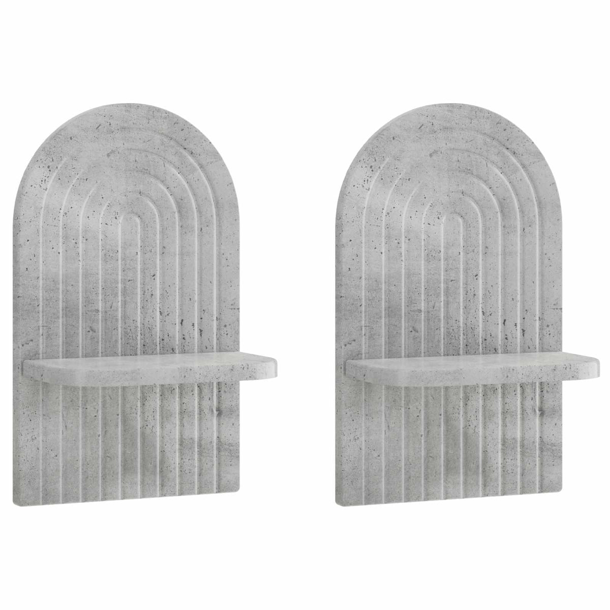 vidaXL Wall Shelf 2 pcs Concrete Grey 23 x 13.5 x 37.5 cm