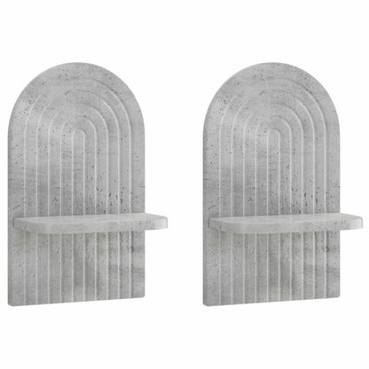 vidaXL Wall Shelf 2 pcs Concrete Grey 23 x 13.5 x 37.5 cm