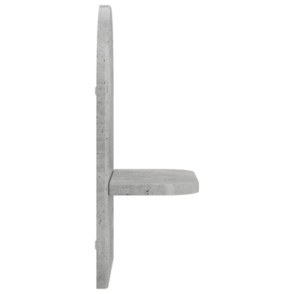vidaXL Wall Shelf 2 pcs Concrete Grey 23 x 13.5 x 37.5 cm