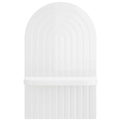vidaXL Wall Shelf 2 pcs High Gloss White 23 x 13.5 x 37.5 cm