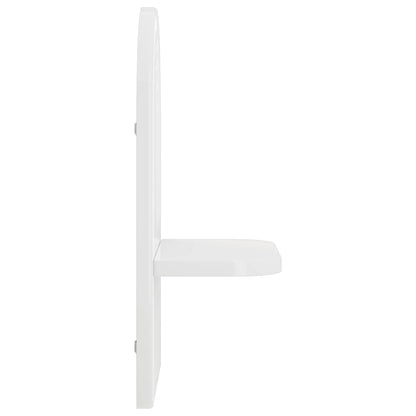 vidaXL Wall Shelf 2 pcs High Gloss White 23 x 13.5 x 37.5 cm