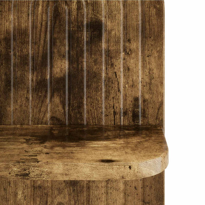 vidaXL Wall Shelf 2 pcs Smoked Oak 23 x 13.5 x 37.5 cm Engineered Wood