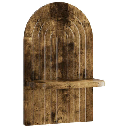 vidaXL Wall Shelf 2 pcs Smoked Oak 23 x 13.5 x 37.5 cm Engineered Wood