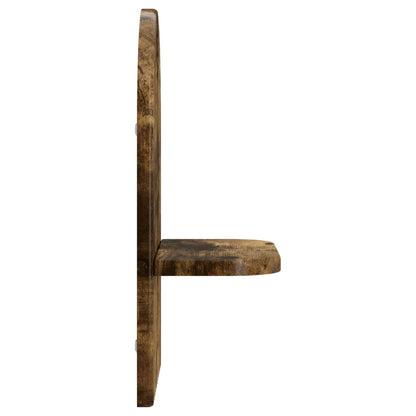 vidaXL Wall Shelf 2 pcs Smoked Oak 23 x 13.5 x 37.5 cm Engineered Wood