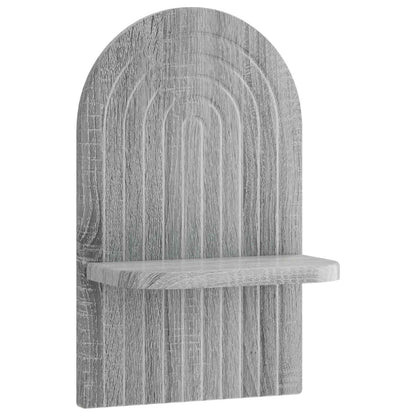 vidaXL Wall Shelf 2 pcs Grey Sonoma 23 x 13.5 x 37.5 cm