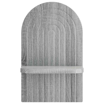 vidaXL Wall Shelf 2 pcs Grey Sonoma 23 x 13.5 x 37.5 cm