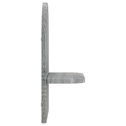 vidaXL Wall Shelf 2 pcs Grey Sonoma 23 x 13.5 x 37.5 cm