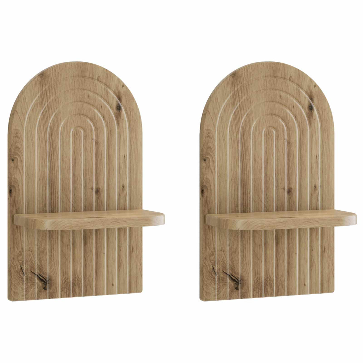 vidaXL Wall Shelf 2 pcs Artisan Oak 23 x 13.5 x 37.5 cm