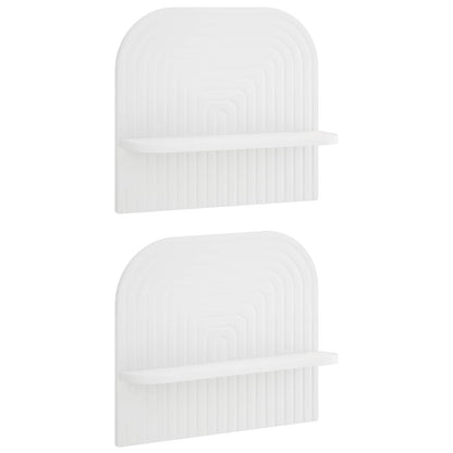 vidaXL Wall Shelf 2 pcs White 41 x 13.5 x 37.5 cm Engineered Wood