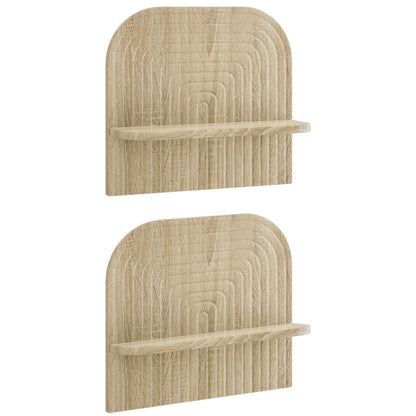 vidaXL Wall Shelf 2 pcs Sonoma Oak 41 x 13.5 x 37.5 cm Engineered Wood