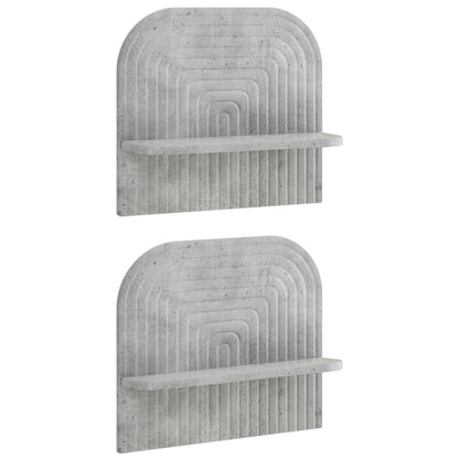 vidaXL Wall Shelf 2 pcs Concrete Grey 41 x 13.5 x 37.5 cm