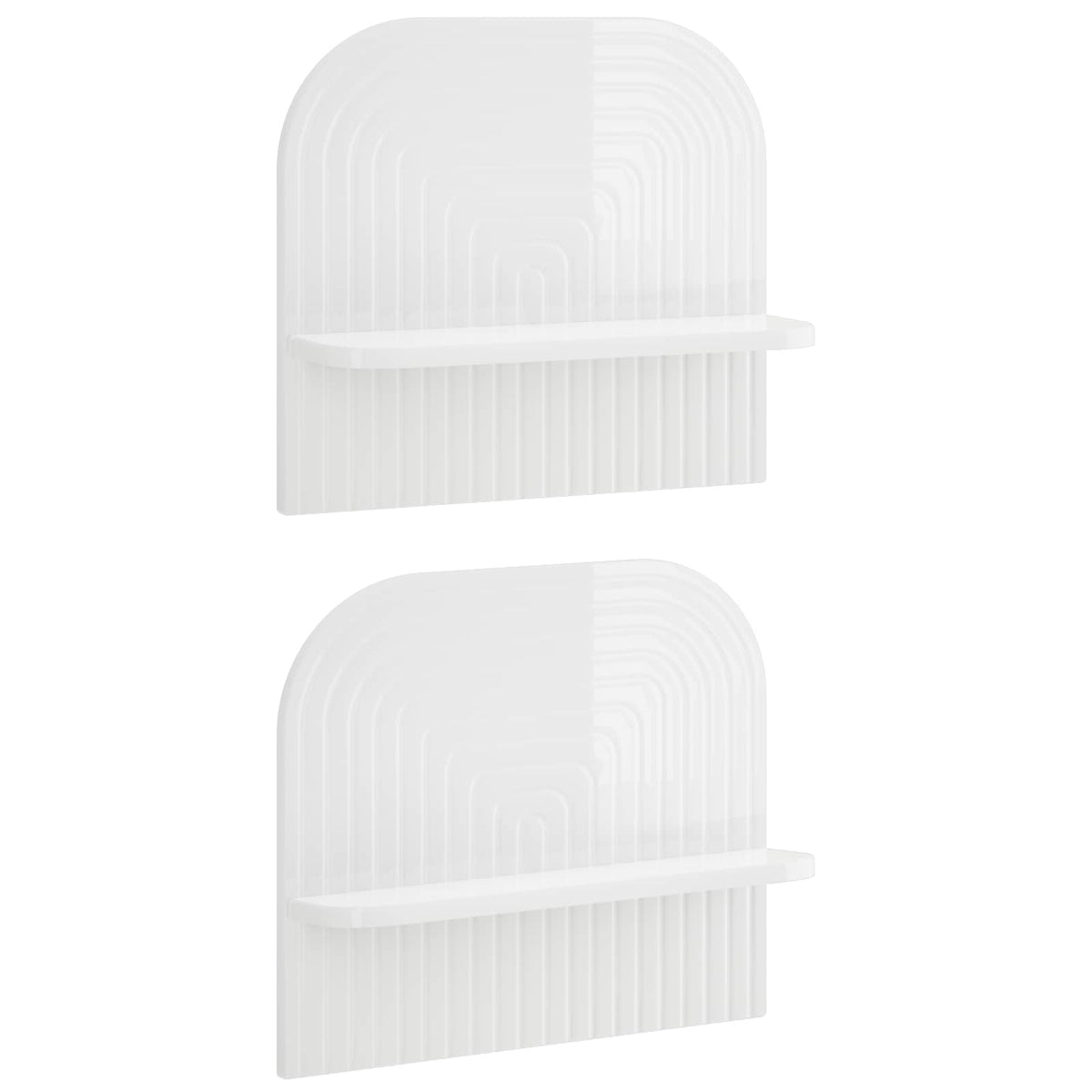 vidaXL Wall Shelf 2 pcs High Gloss White 41 x 13.5 x 37.5 cm