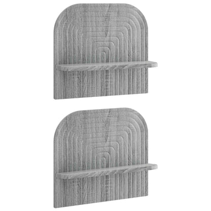 vidaXL Wall Shelf 2 pcs Grey Sonoma 41 x 13.5 x 37.5 cm