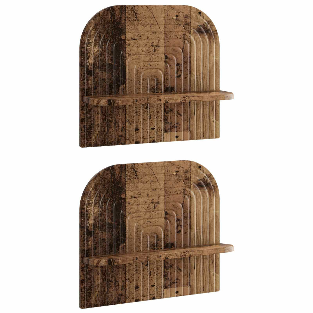 vidaXL Wall Shelf 2 pcs Old Wood 41 x 13.5 x 37.5 cm Engineered Wood